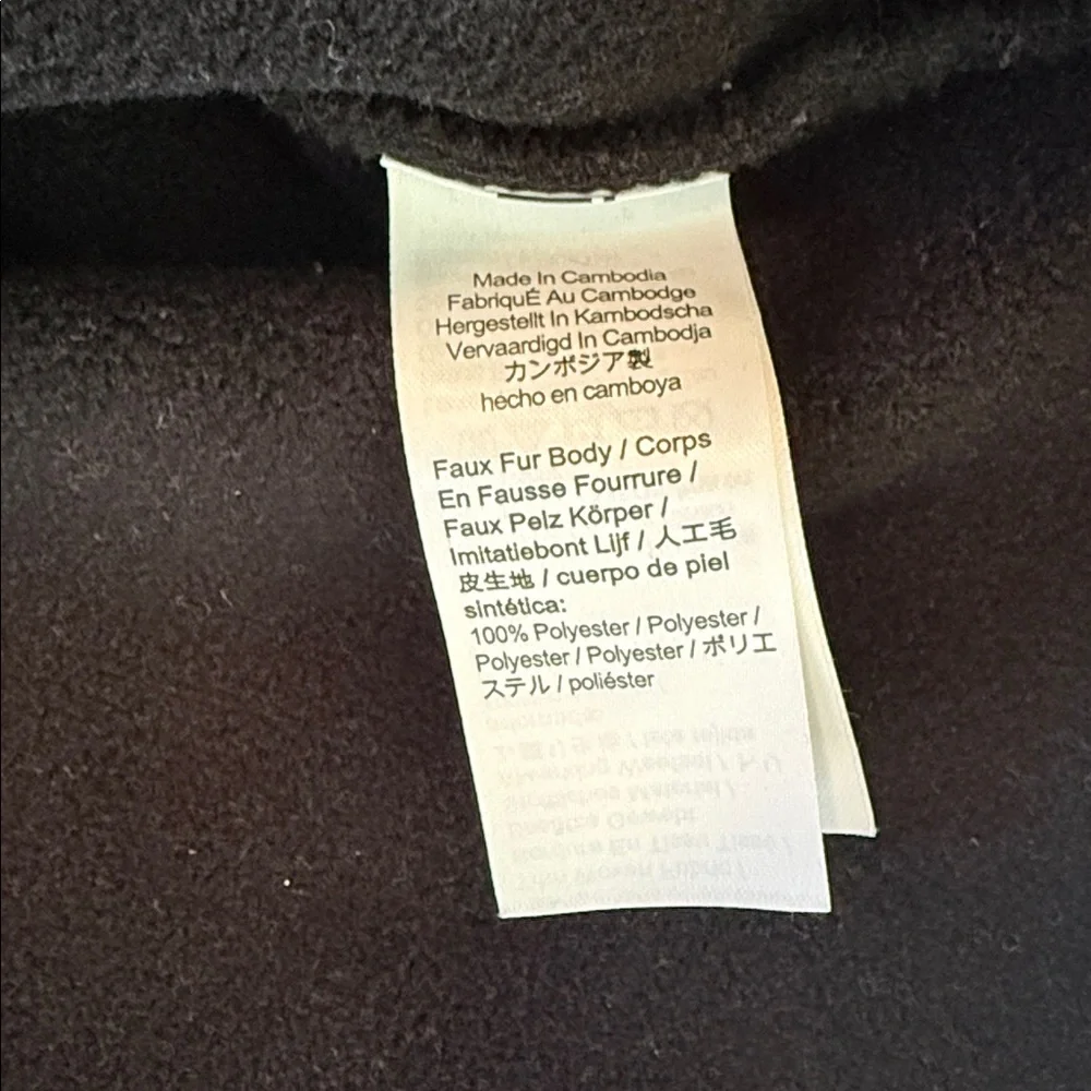 J. Crew Black Teddy Sherpa Jacket with Gold Buttons - Picture 5 of 6